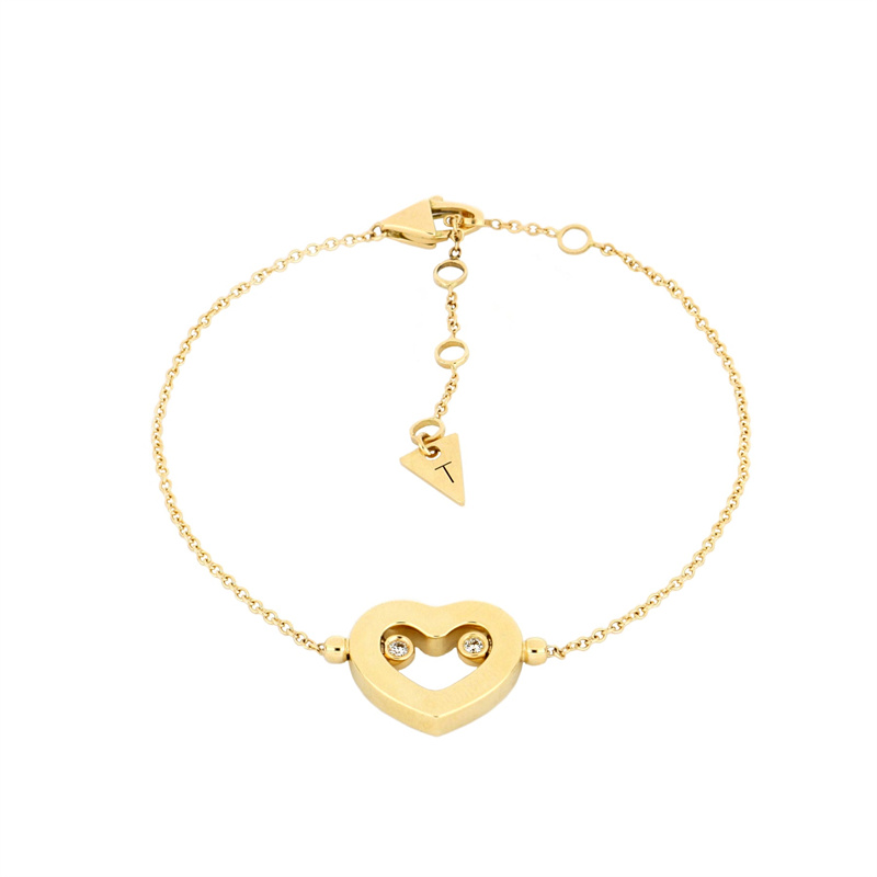 Custom Girls Jewelry Armonia Bracelet Polished Gold And CZ At JINGYING
