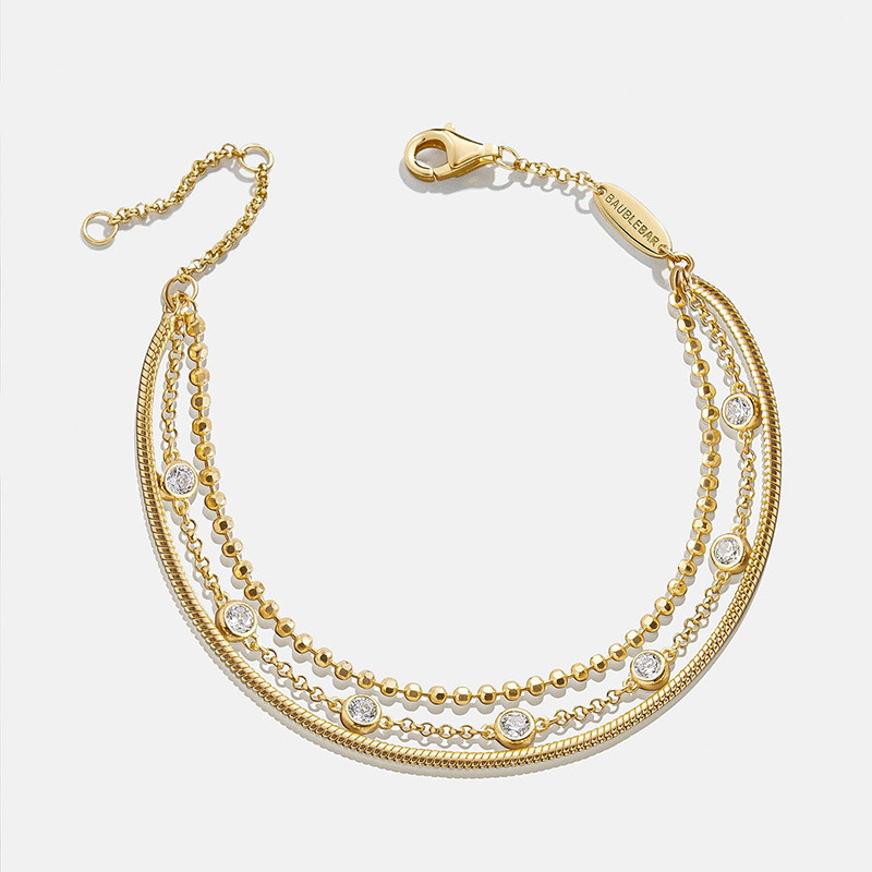 Skye 18K Gold Layered Bracelet custom jewelry manufacturer