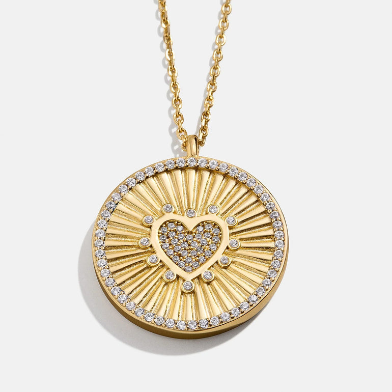 18K Gold Heart Reversible Pendant Necklace Custom Jewelry Manufacturer