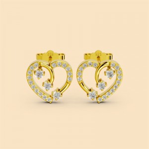 Gold earrings OEM ODM service for luxury-positioned brand