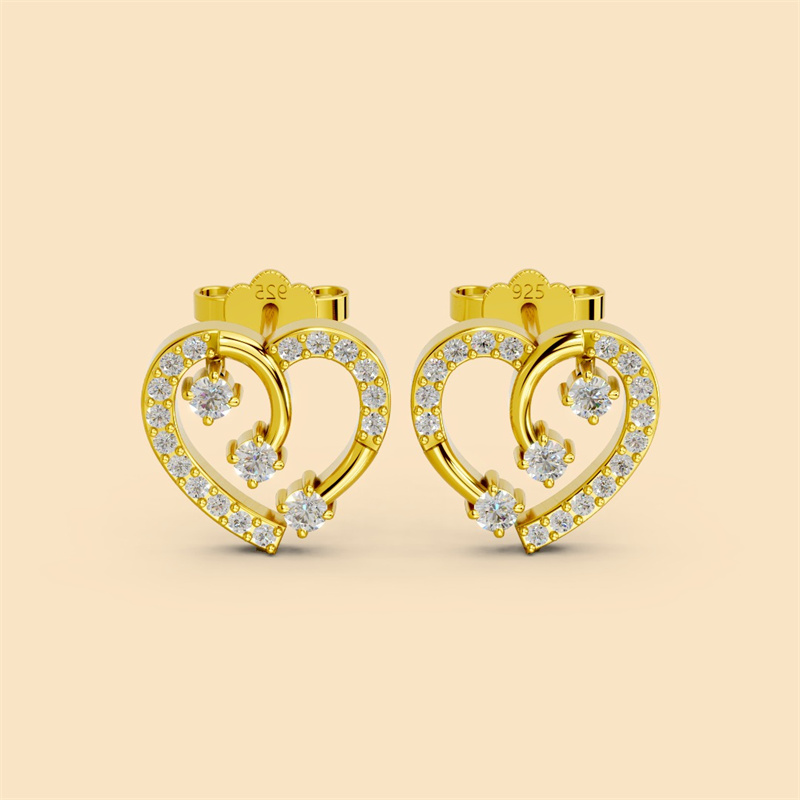 Gold earrings OEM ODM service for luxury-positioned brand