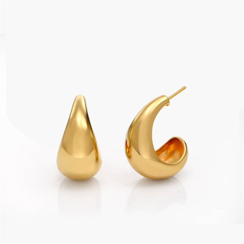 JINGYING :Custom Gold plated hoop earrings jewelry for USA market