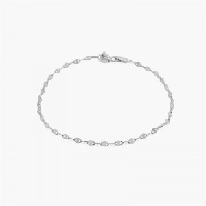Custom and Manufacture Margo Mirror Chain Sterling silver Bracelet/Anklet at JINGYING