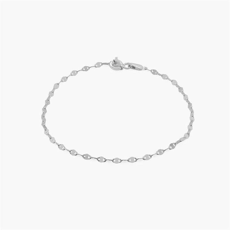 Custom and Manufacture Margo Mirror Chain Sterling silver Bracelet/Anklet at JINGYING