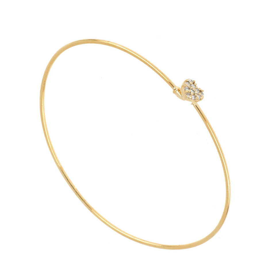 Customize Mimì White Heart Bangle Factory Over 23 Years