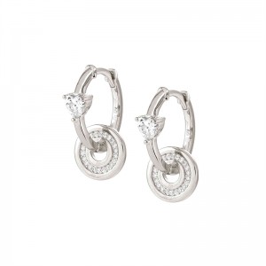 Custom Huggie Hoop Earrings with CZ at Fashion Jewelry Factory