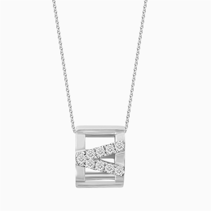 China High-Quality Zircon Alphabet Pendant Silver Necklace OEM Factory