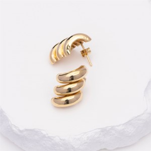 Rose gold plated earrings in sterling silver OEM ODM service