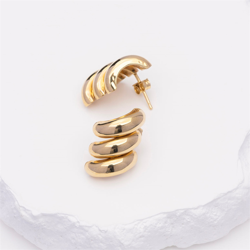 Rose gold plated earrings in sterling silver OEM ODM service