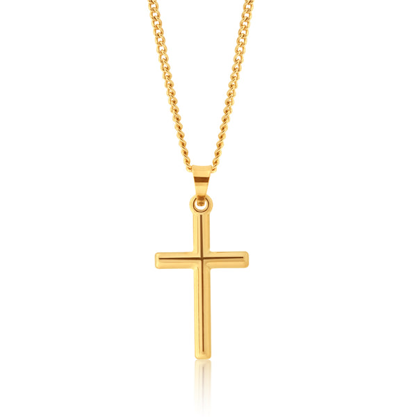 How Much Does It Cost to Customize a Silver-Plated 18K Gold Cross Pendant Necklace?