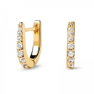 Custom made CZ hoop earrings gold vermeil jewelry suppliers