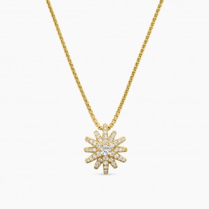 JINGYING gold vermeil jewelry manufacturer OEM sunflower pendant necklace for USA client