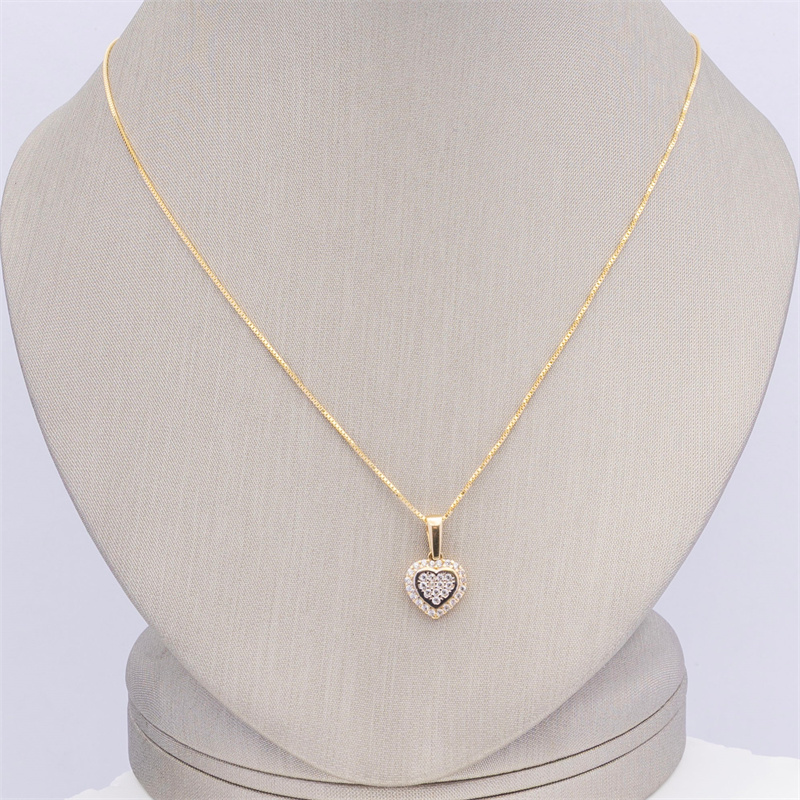 Custom heart CZ pendant necklace silver jewelry factory