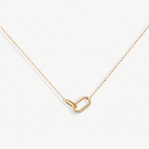 Custom pin pendant with cubic zirconia gold plated jewelry factory