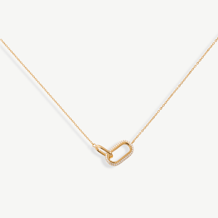 Custom pin pendant with cubic zirconia gold plated jewelry factory