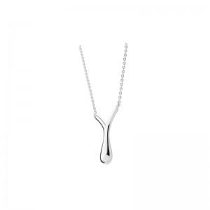 Custom Factory of Sterling Silver V Drop Pendant for Women