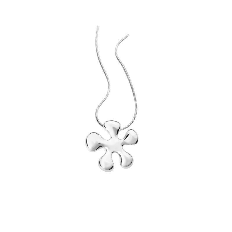 Customize Flower Pendant 925 Silver Necklace Chain Designer