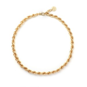 Outsource jewelry manufacturing | OEM twisted mesh chain bracelet in yellow gold