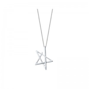 Custom Fashion Jewels Rhodium-Plated Polo Necklace