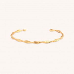 Custom Gold-Plated Bracelets: Twist & Bamboo Knot Fashion Bangles – Guangzhou Copper & Silver Jewelry Factory