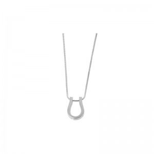 Custom Jewelry Supplier of Horse Shoe Petal Pendant in 925 Sterling Silver