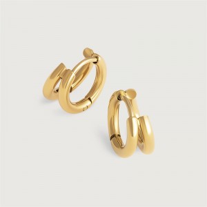 Bold Huggie Hoops Earrings silver custom jewelry supplier