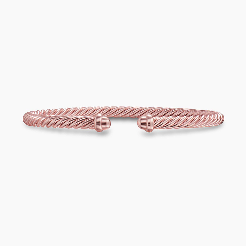 Rose gold plated bangles for women custom jewelry factory