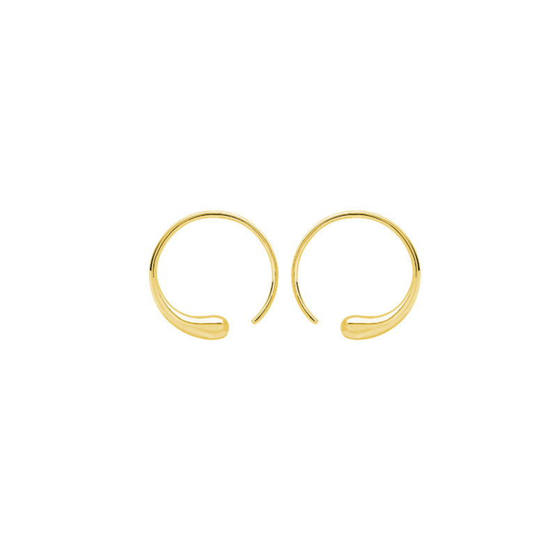 OEM Production Supplier for Gold Vermeil Large Luna Hoop Earrings