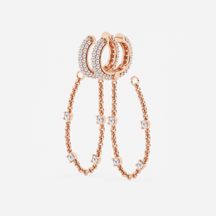 JINGYING: OEM-smykkefabrikken af ​​rosaforgyldte øreringe med Cubic Zirconia-smykker