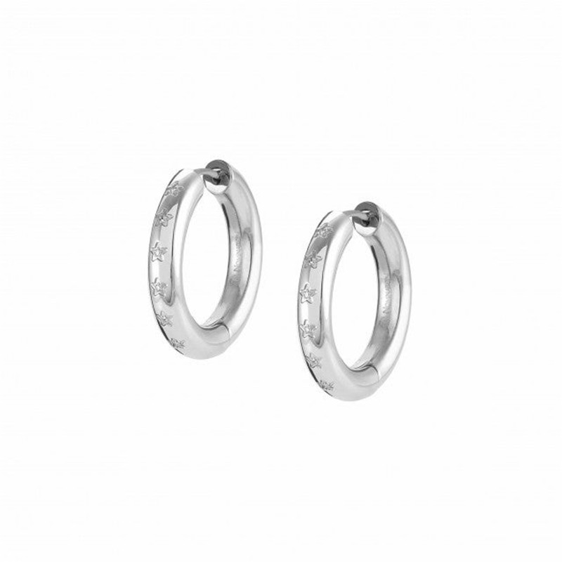 10k Gold Wholesale Jewelry Manufacturer Custom Made Infinito Earrings In Steel And Cubic Zirconia