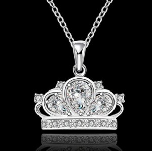 Gioielleria raffinata da donna con pendente a corona placcato in argento sterling 925 all'ingrosso personalizzato