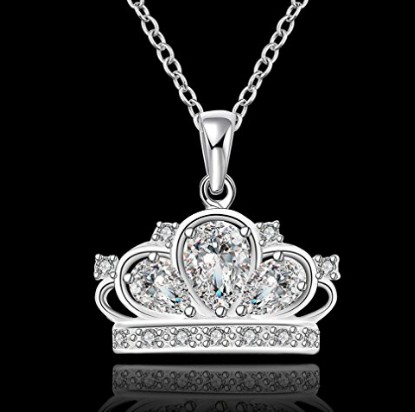 Custom wholesale 925 Sterling Silver Plated Crown Pendant lady’s fine jewellery