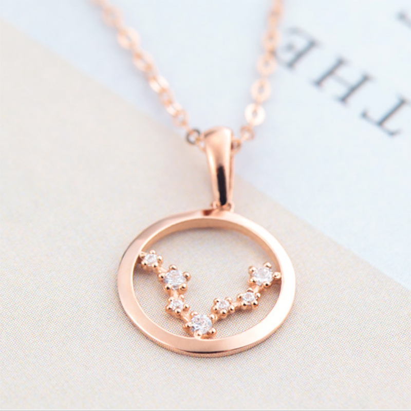 Оптовая продажа 18-каратного золота OEM ODM фабрика из розового золота с бриллиантами ожерелье ювелирные изделия