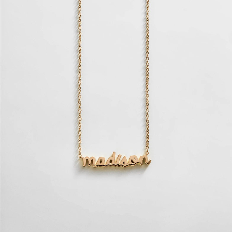 Mid to high quality custom nameplate necklace OEM/ODM production