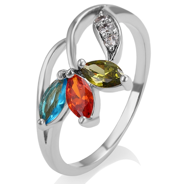 Vlastní velkoobchodní prsteny Ruby Blue Topaz Peridot |Výrobce šperků na míru |925 mincovní stříbro