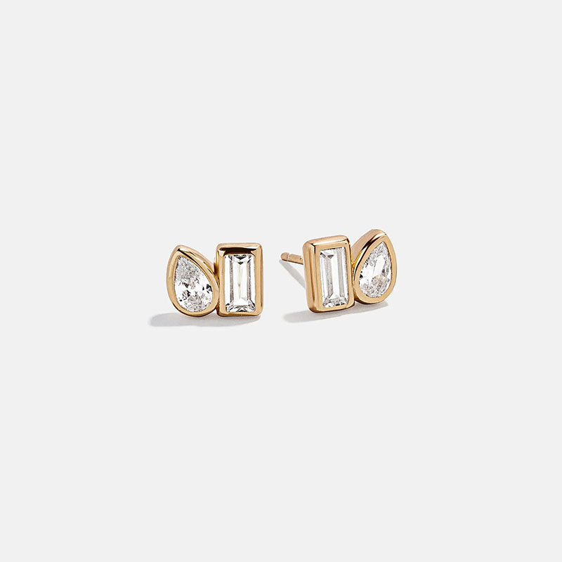Gold Plated Stud Earrings OEM/ODM silver jewelry manufacturing services