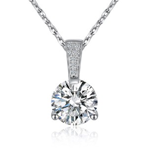 Collier solitaire en gros personnalisé |Colliers de mode |Colliers en argent sterling personnalisés |Pendentifs en gros