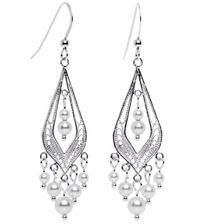 Custom wholesale Handcrafted 925 Sterling Silver Shiny Chandelier Earrings Created with Swarovski Crystals