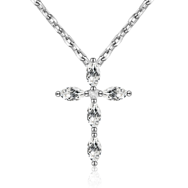 Saincheaptha muince na mBan mórdhíola saincheaptha |925 airgid Cross Jewelry mórdhíola |Soláthraí Jewelry Faisean CZ