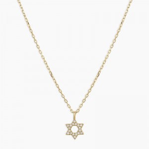 Customised 14K Gold Star of David Necklace Factory