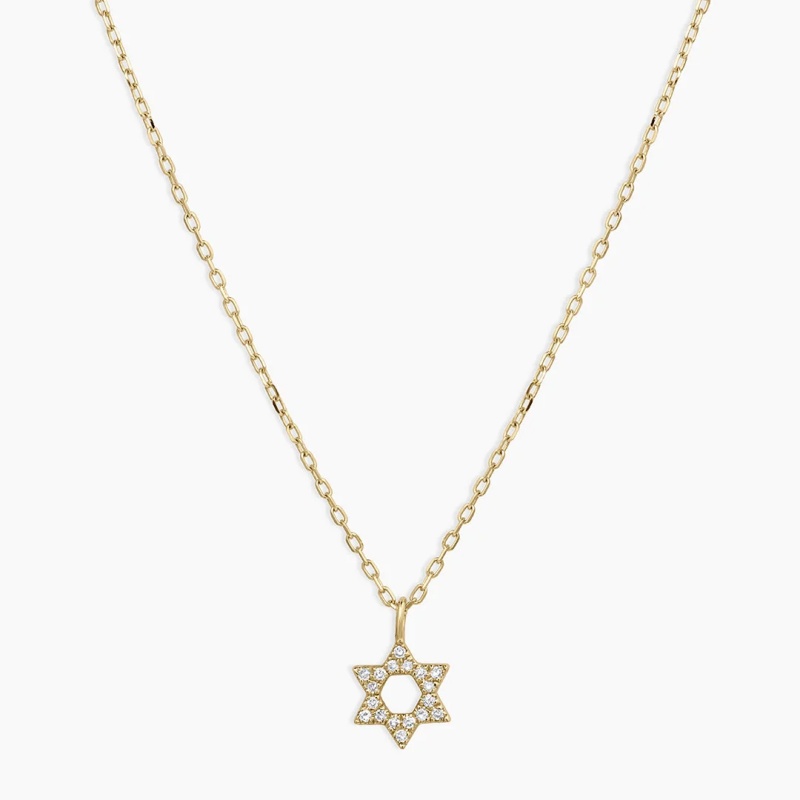 Customised 14K Gold Star of David Necklace Factory