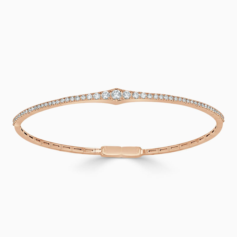 14K vergulde soliede 925 sterling silwer CZ gesimuleerde CZ stapelbare armband