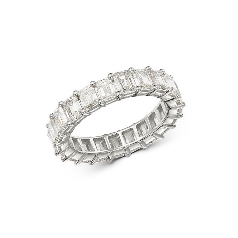 Pabrik perhiasan Vermeil Emas Putih 14K membuat cincin CZ perak murni 925 yang disesuaikan secara grosir