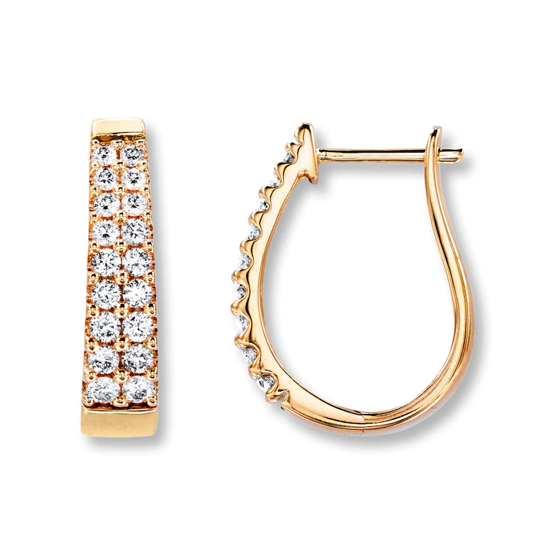 14K Yellow Gold Hoop örhängen anpassade OEM/ODM Smycken smycken tillverkare Kina