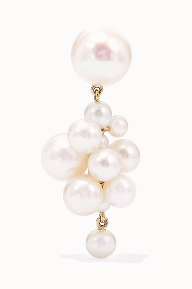 custom wholesale 14K gold pearl earring fine jewelry wholesaler