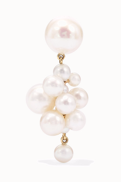 mórdhíola saincheaptha 14K óir Pearl earring mórdhíoltóir jewelry fíneáil