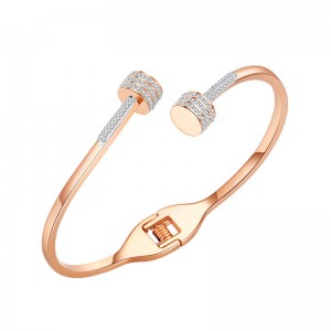 14K rose gold vermeil open bracelet custom jewelry manufacturer