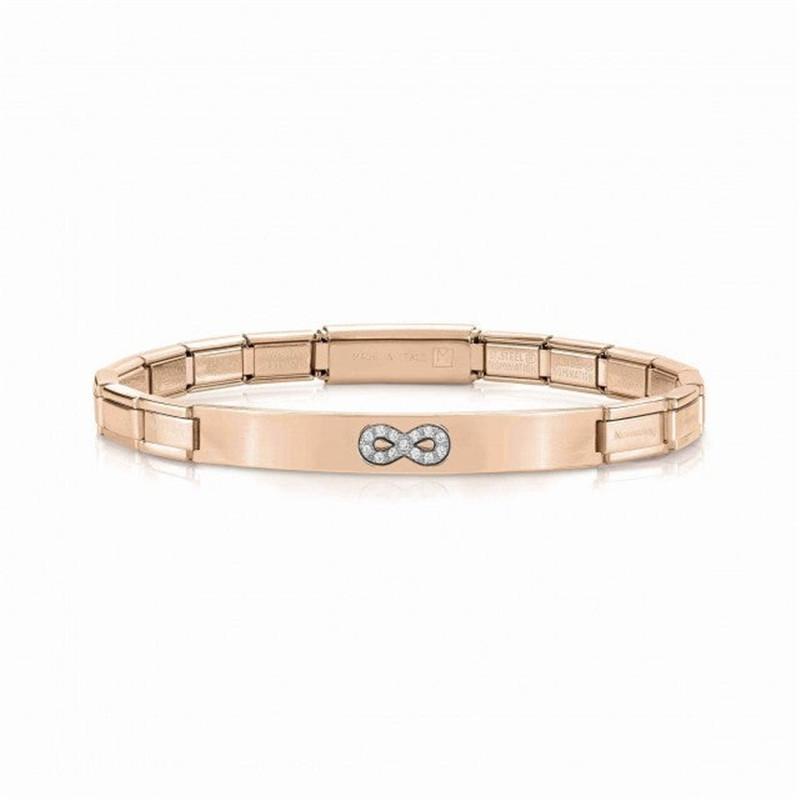 14k roséguld vermeil armband för henne med Cubic Zirconia specialtillverkat av den kinesiska smyckestillverkaren i sterling silver