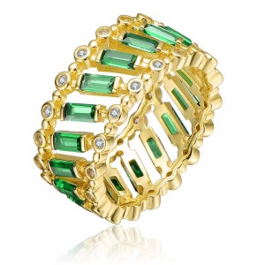 Proveedor de joyería personalizada de anillos al por mayor de joyería chapada en oro de 14k