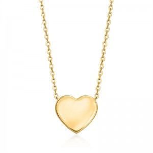 JINGYING Custom-Made Heart Pendant Necklace with Gold Finishes Over 925 Sterling Silver